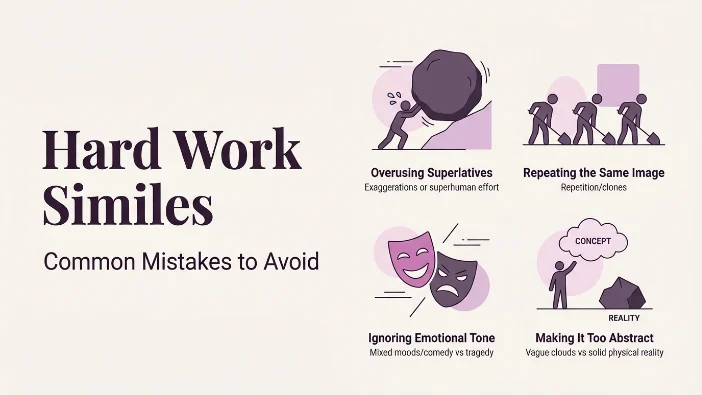 Common Mistakes When Writing Hard Work Similes