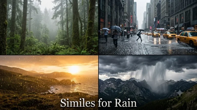 Similes for Rain